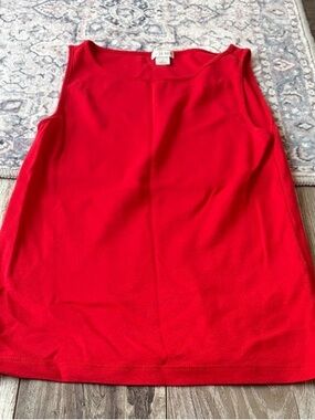 J. Crew Red Sleeveless Tee